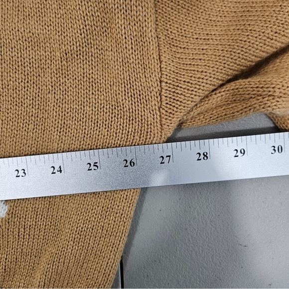 Cropped Slouchy V Neck Sweater Distressed Daisy Fringed Festival Beachy - Picture 8 of 10